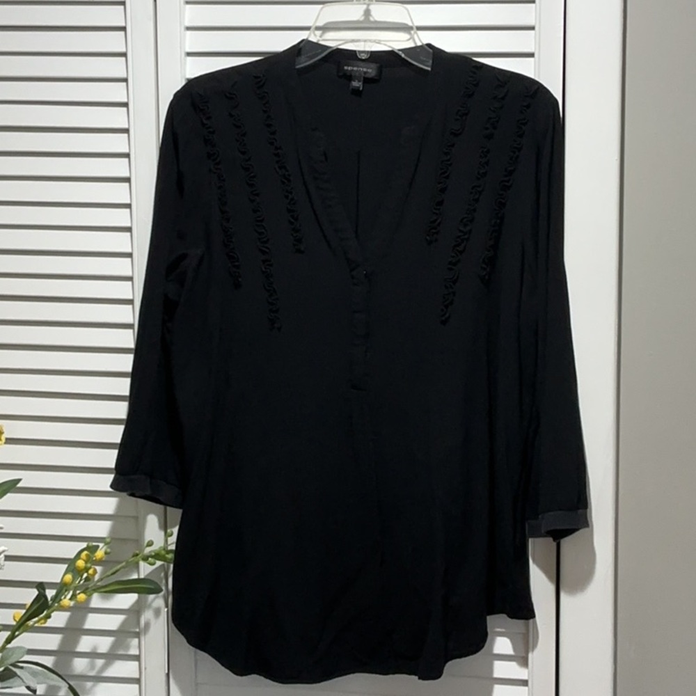 Black Button-Up Blouse